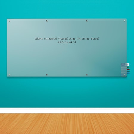 Global Industrial Glass Board, 48, 96, Frosted 695468